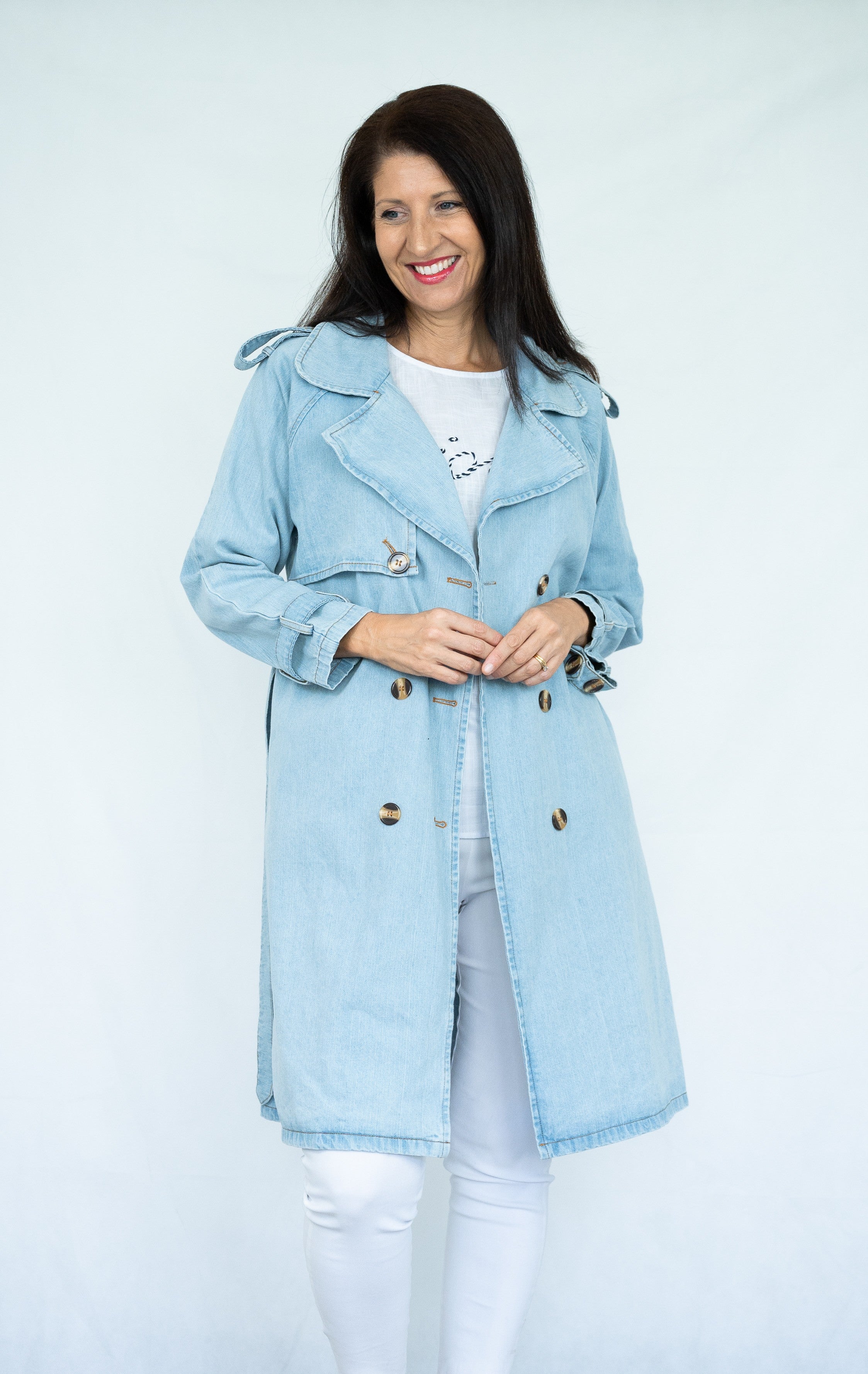 LIGHT DENIM TRENCH