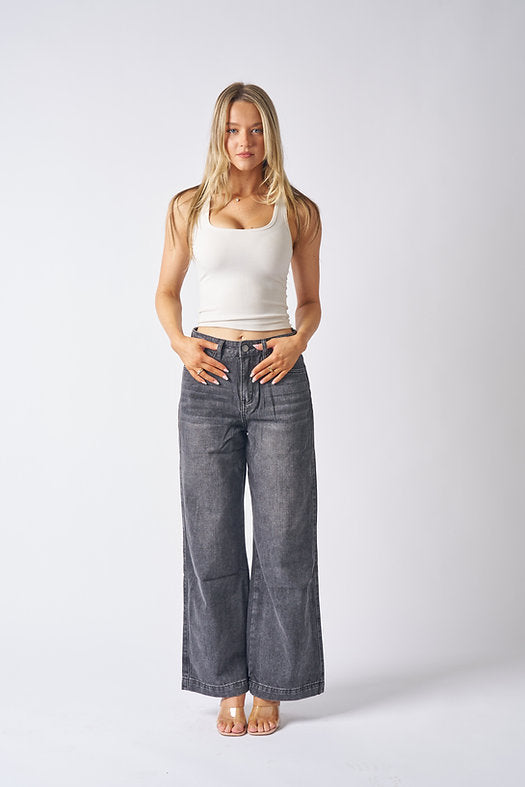 CHARCOAL DENIM JEANS