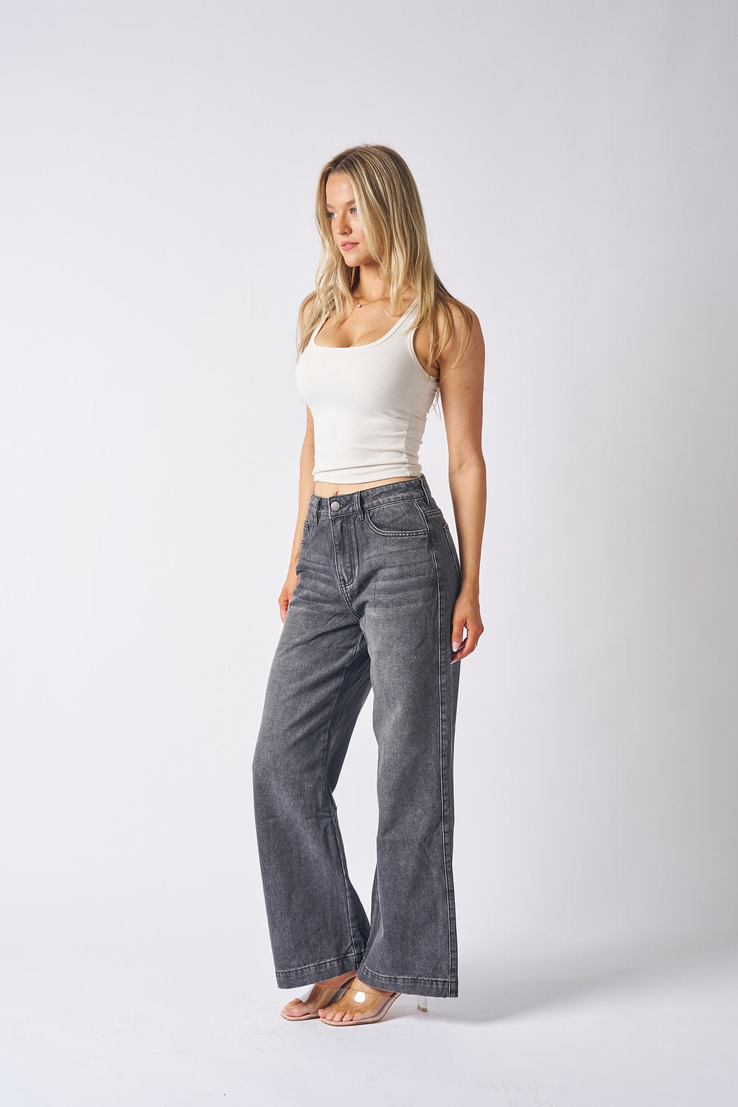 CHARCOAL DENIM JEANS