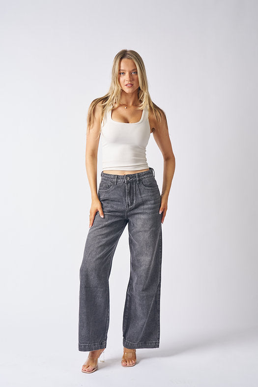 CHARCOAL DENIM JEANS