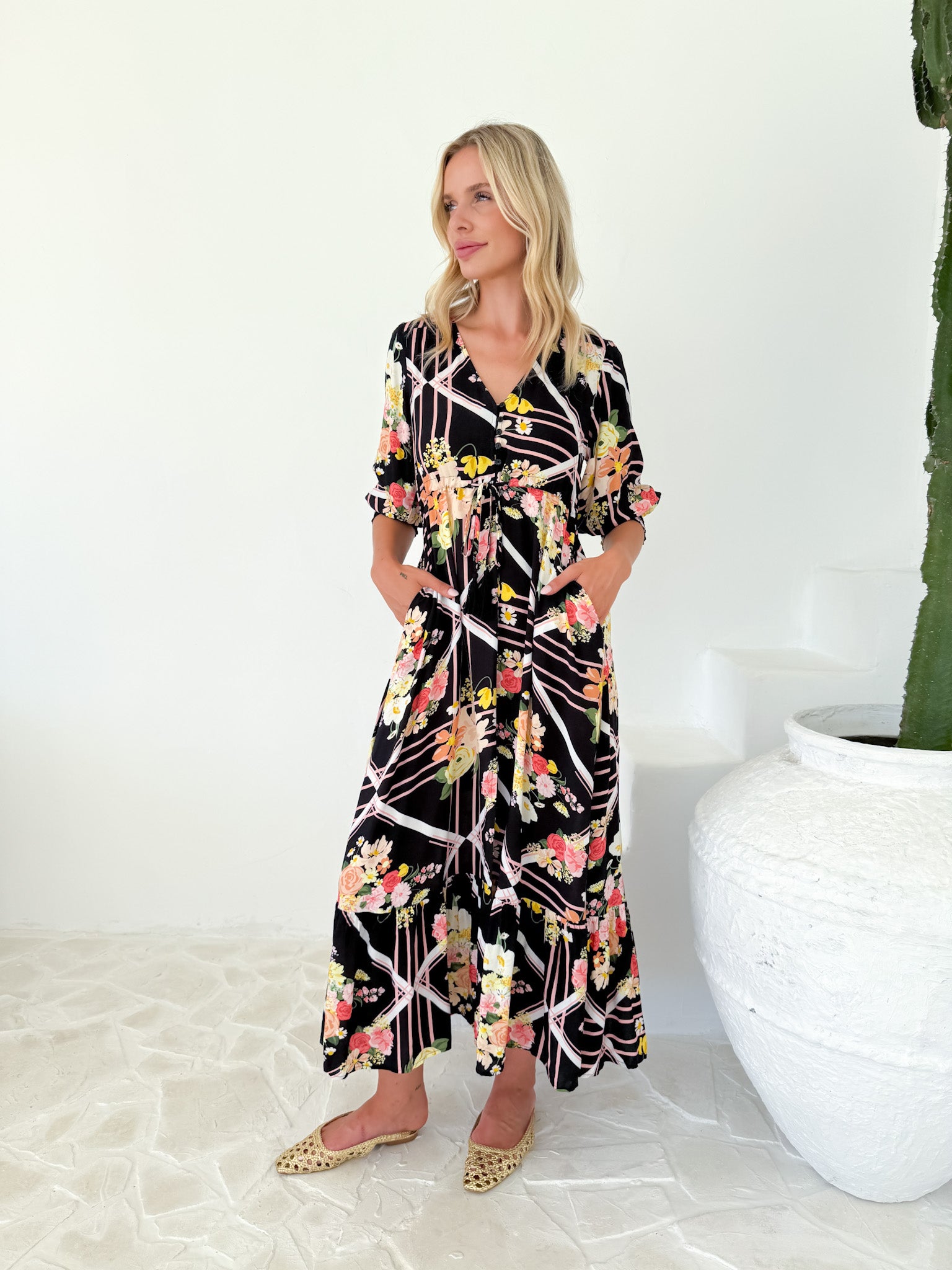 FLORAL TWO TIER SELMA DRESS