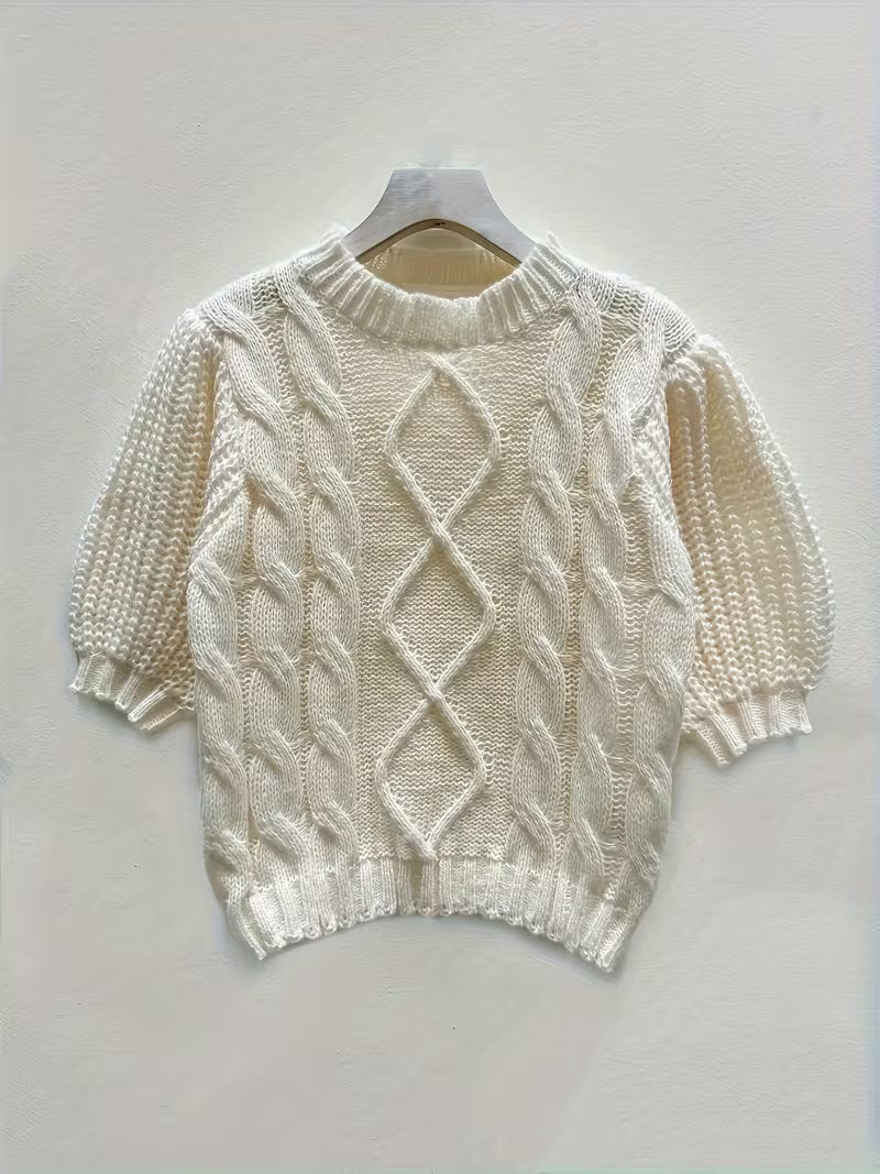 CABLE CROP KNIT