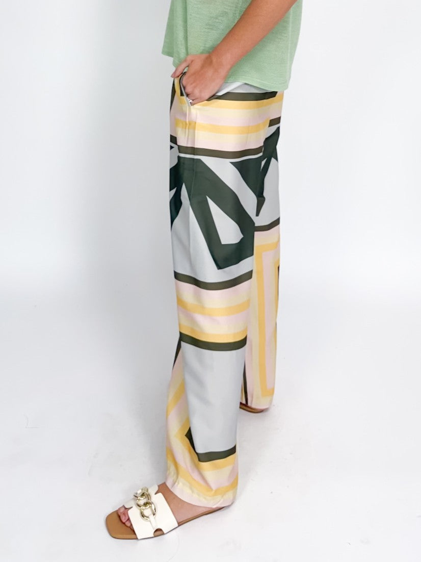SAGE GEO PRINT PANTS