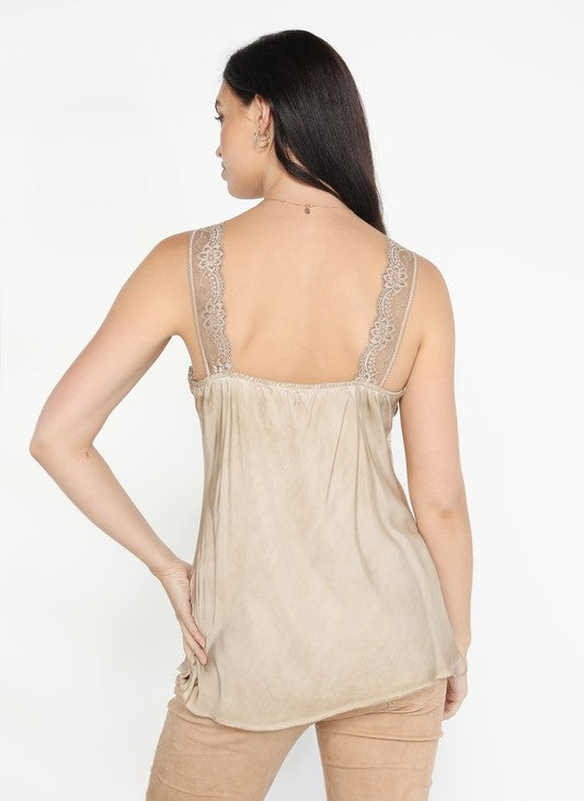 SATIN LACE CAMISOLE ( italian)