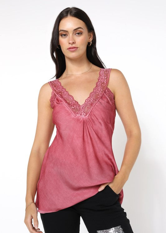 SATIN LACE CAMISOLE ( italian)