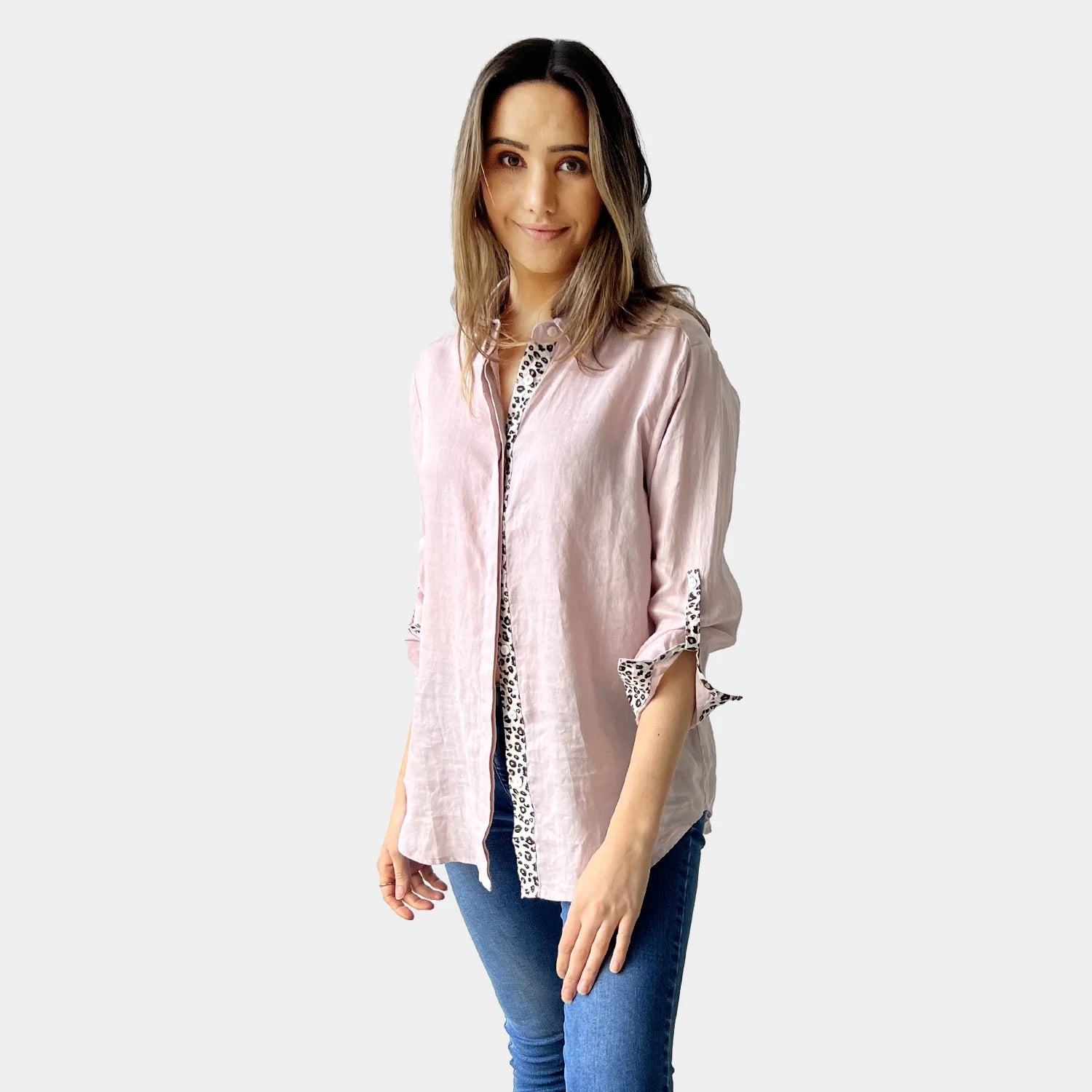 LEO CONTRAST LINEN SHIRT