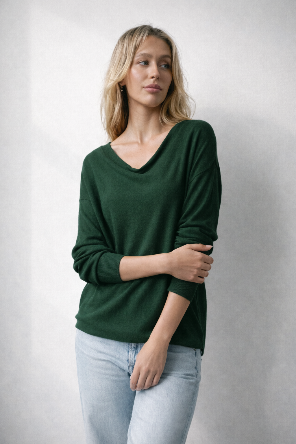 COWL NECK KNIT TOP