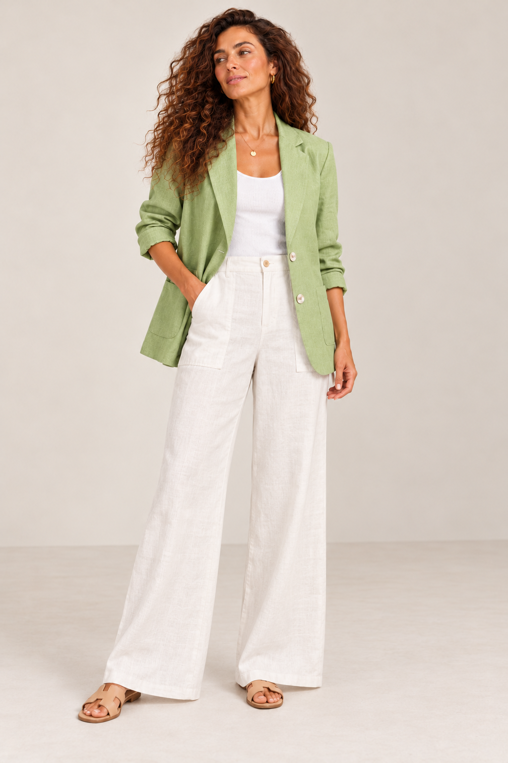 Relaxed Linen Blazer