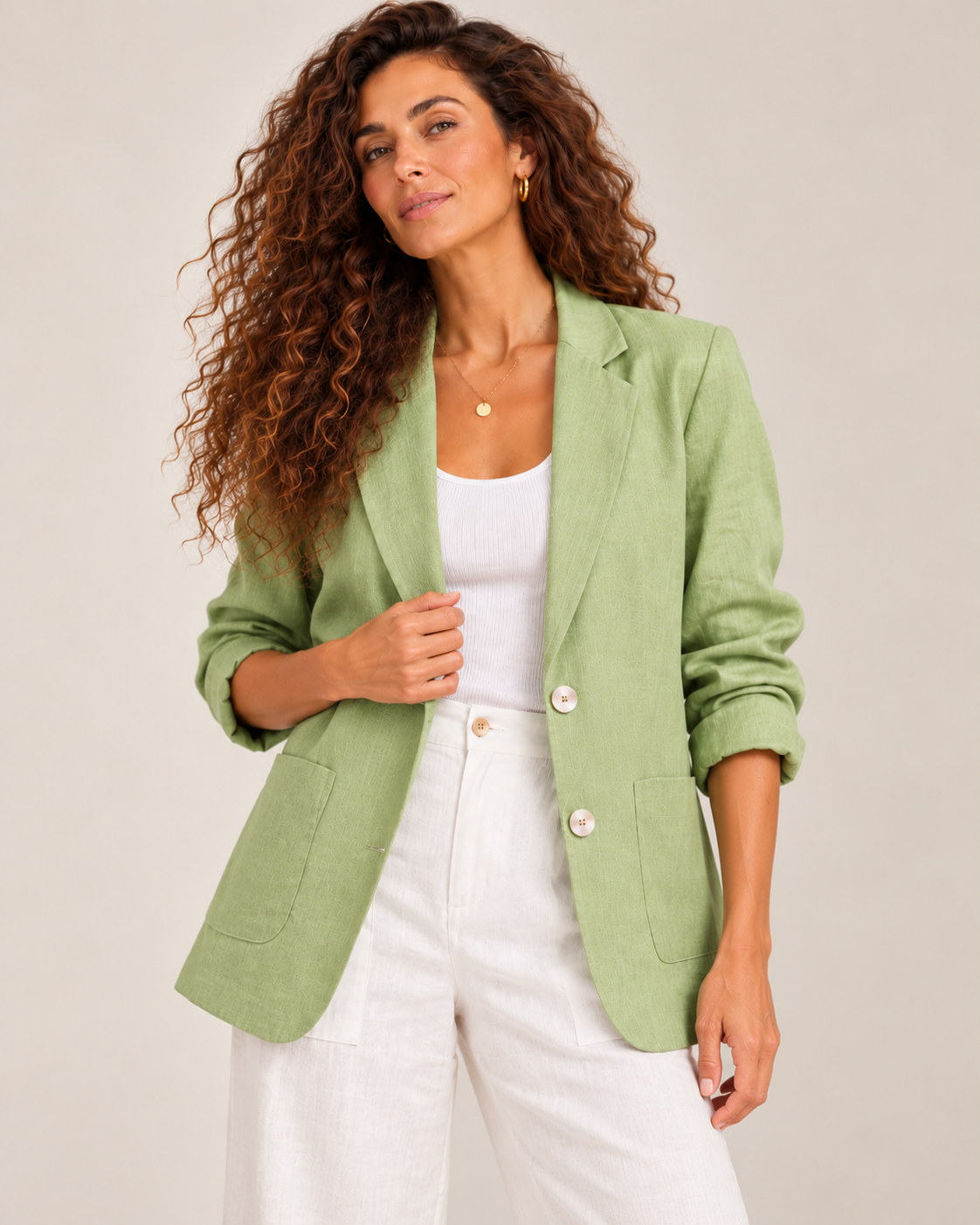 Relaxed Linen Blazer