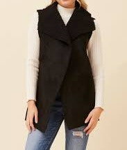 SHERPA FAUX SUEDE VEST