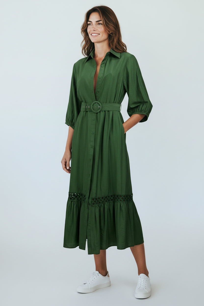 ELLA TRIM MIDI DRESS