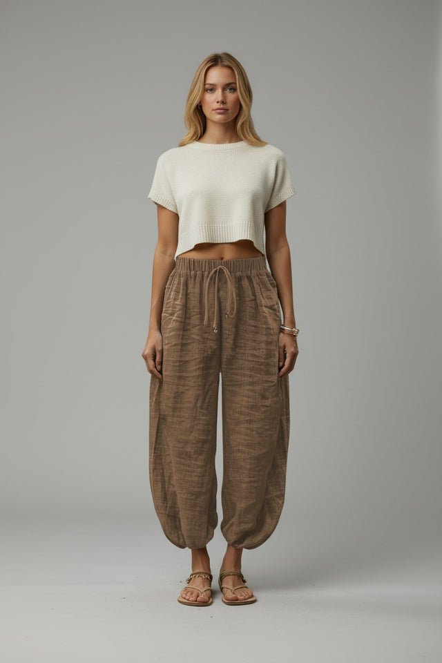 THE LANTERN PANT- MOCHA
