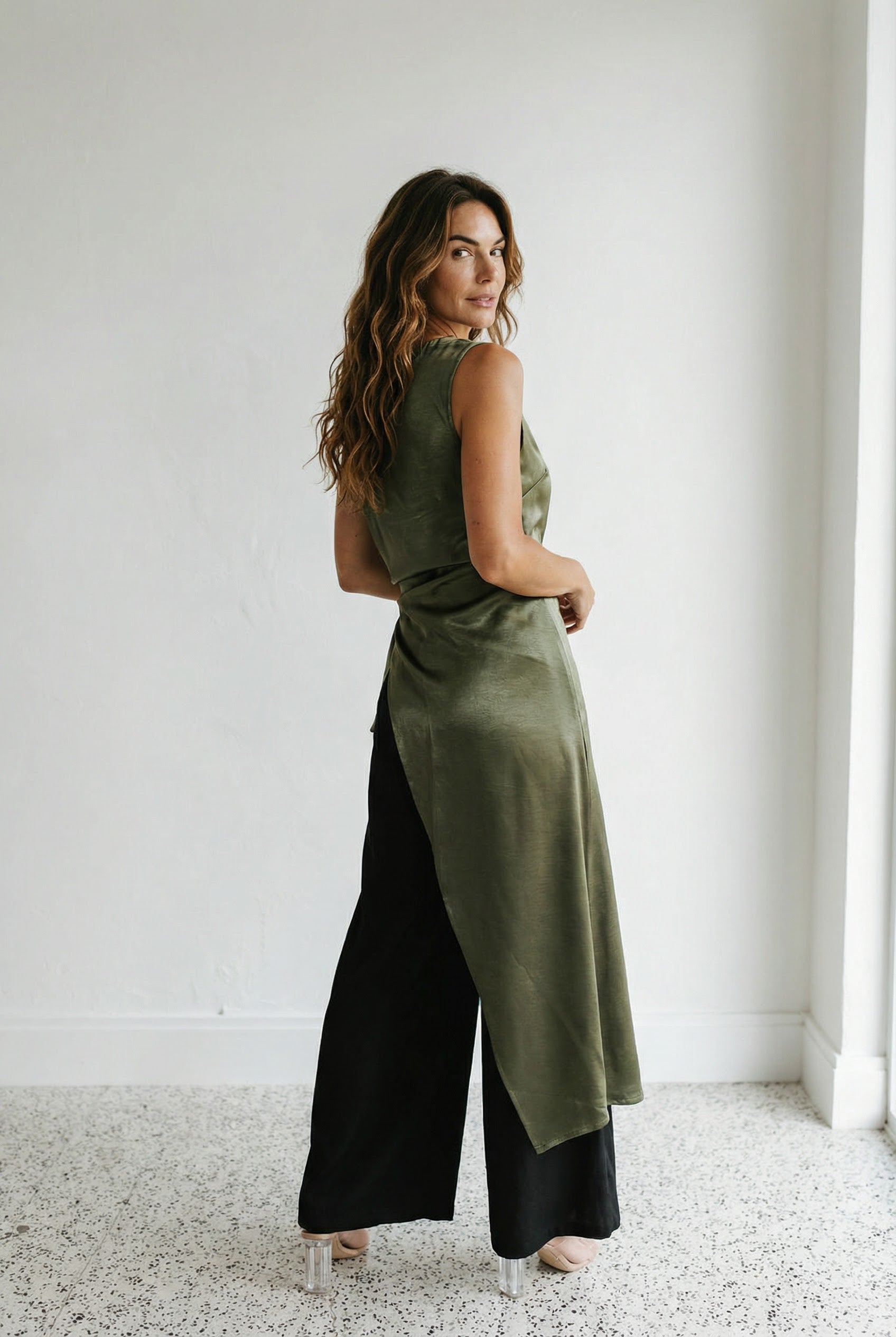 AGNES SATIN TIE TOP