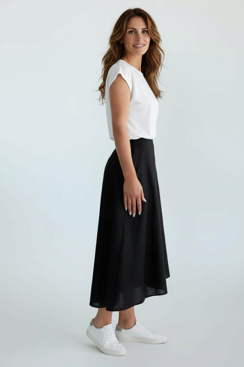 Aline linen skirt