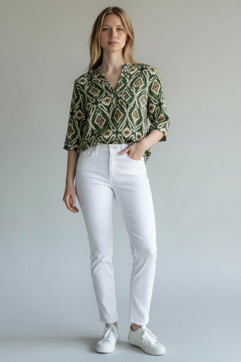 AMY SEQUIN POCKET BLOUSE