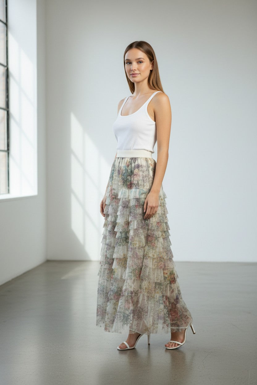 KELLY FULL TULLE MAXI SKIRT