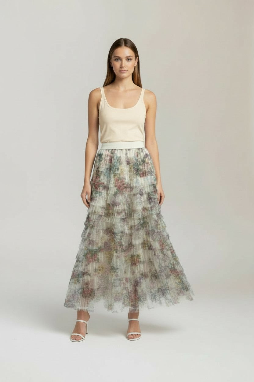 KELLY FULL TULLE MAXI SKIRT