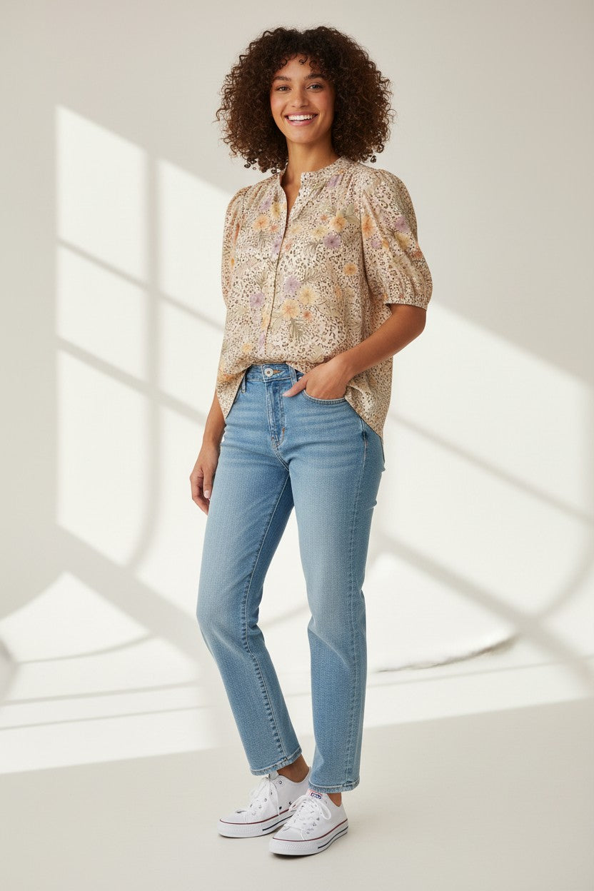 LEO FLOWER BLOUSE