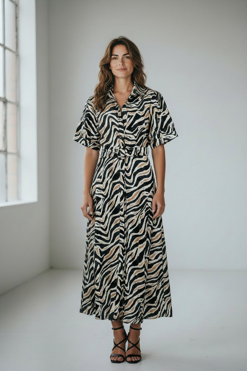 ZEBRA SHIRT DRESS