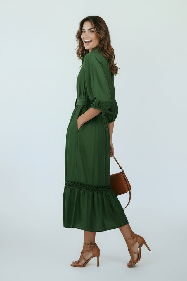 ELLA TRIM MIDI DRESS