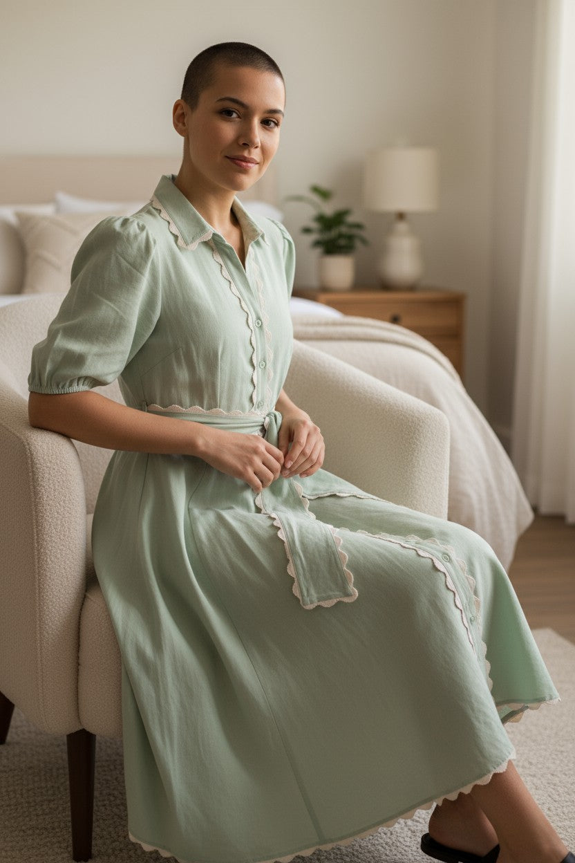 RORY TRIM SS MIDI DRESS