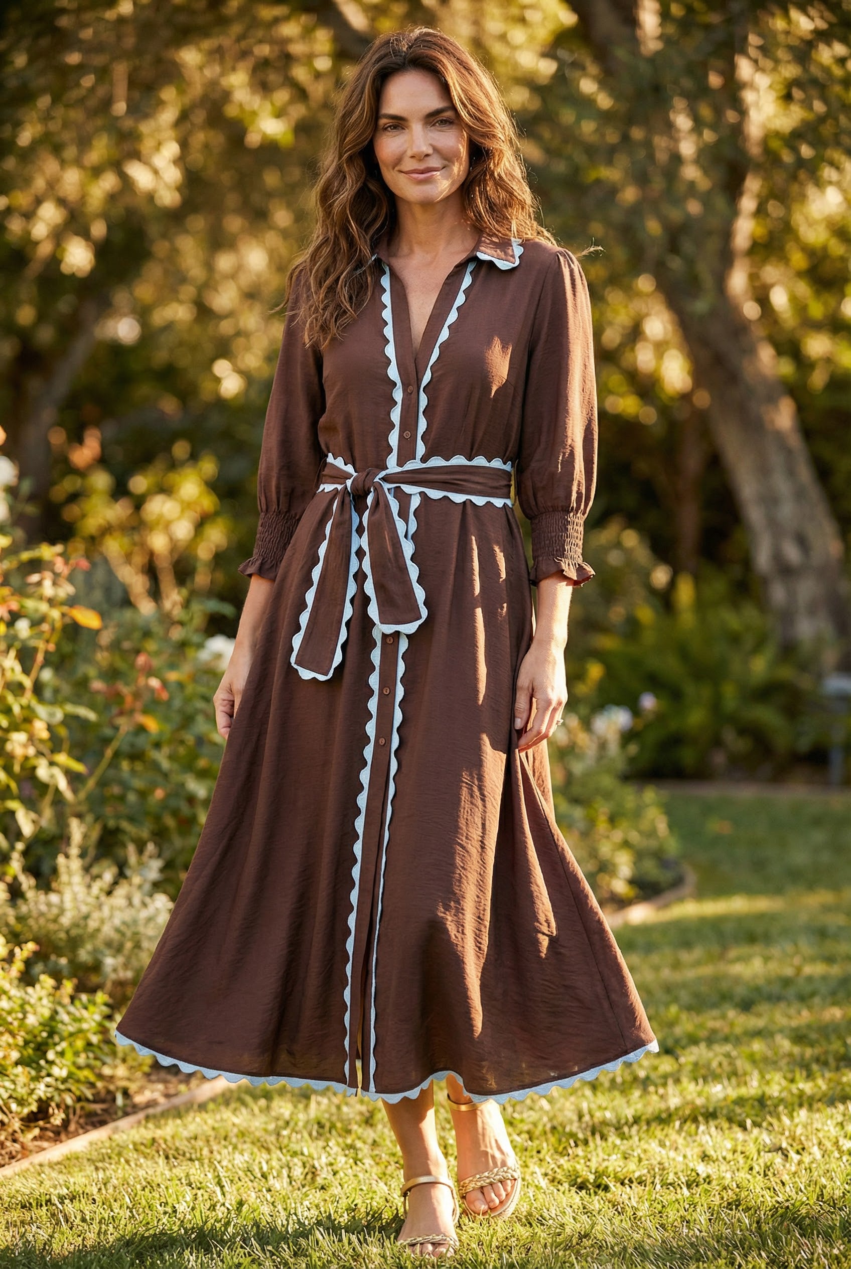 RICKY TRIM DRES - CHOC BLUE