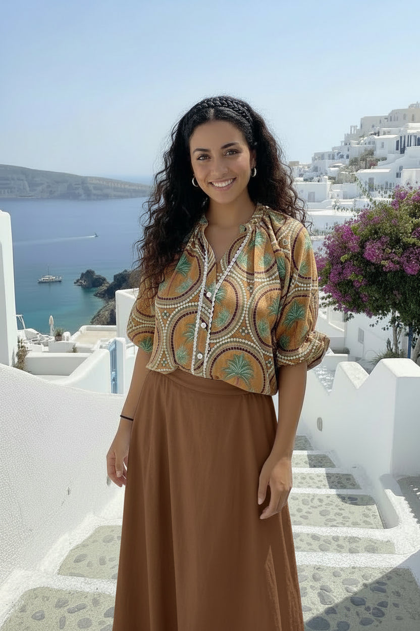 PALM TREE TRIM SHIRT