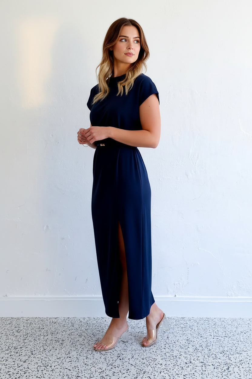 CAP SLEEVE KNIT DRESS