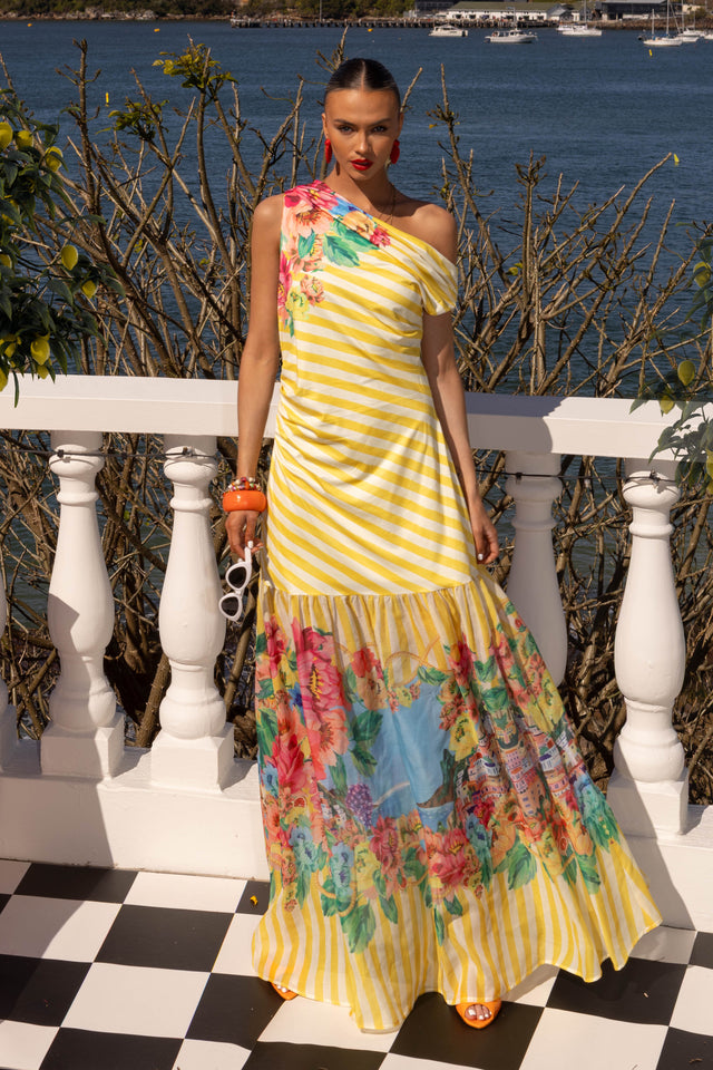 POSITANO ASYM MAXI DRESS