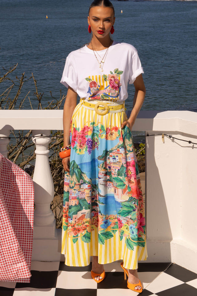 POSITANO MAXI SKIRT - YELLOW