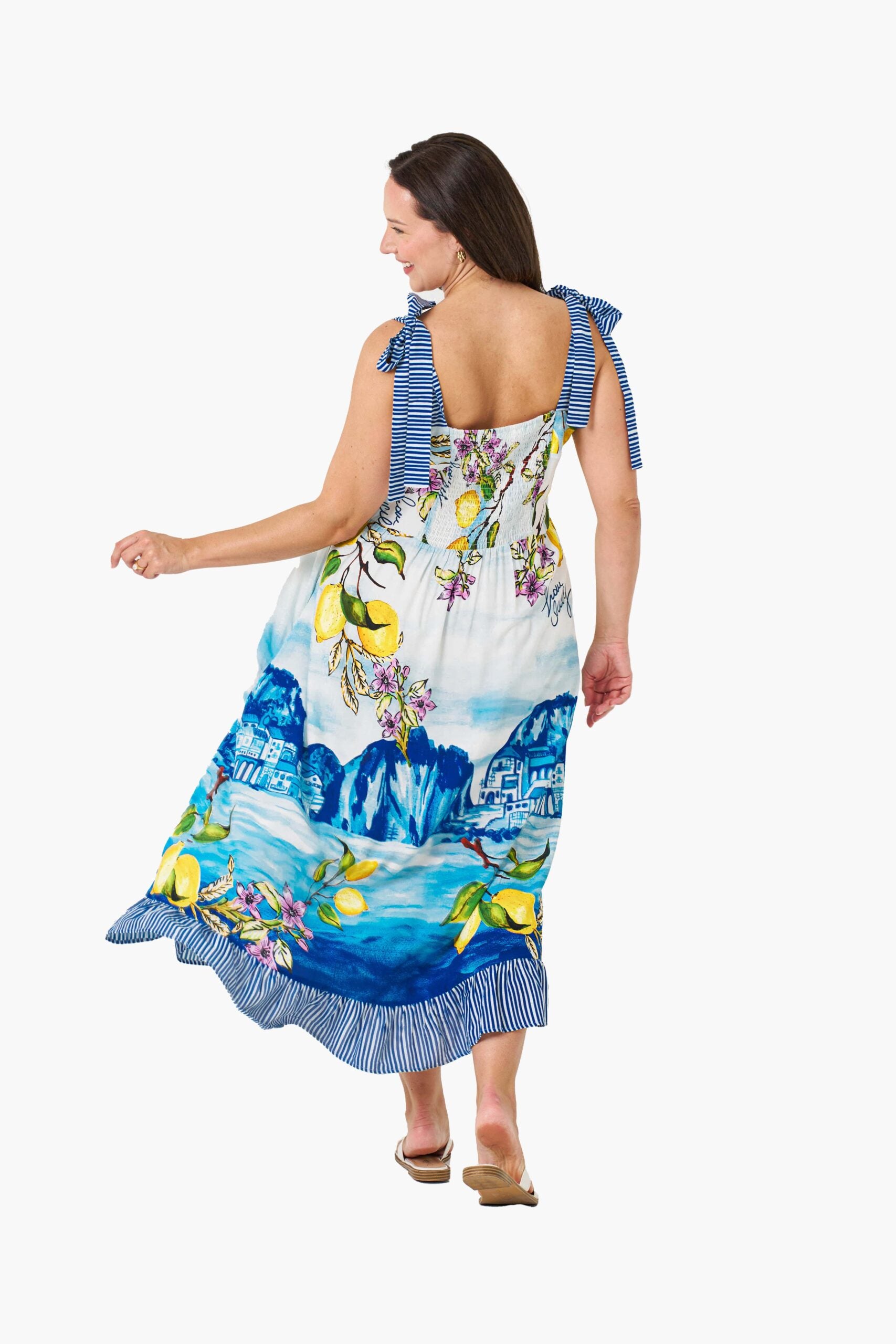 LEMON BREEZE STRAP DRESS
