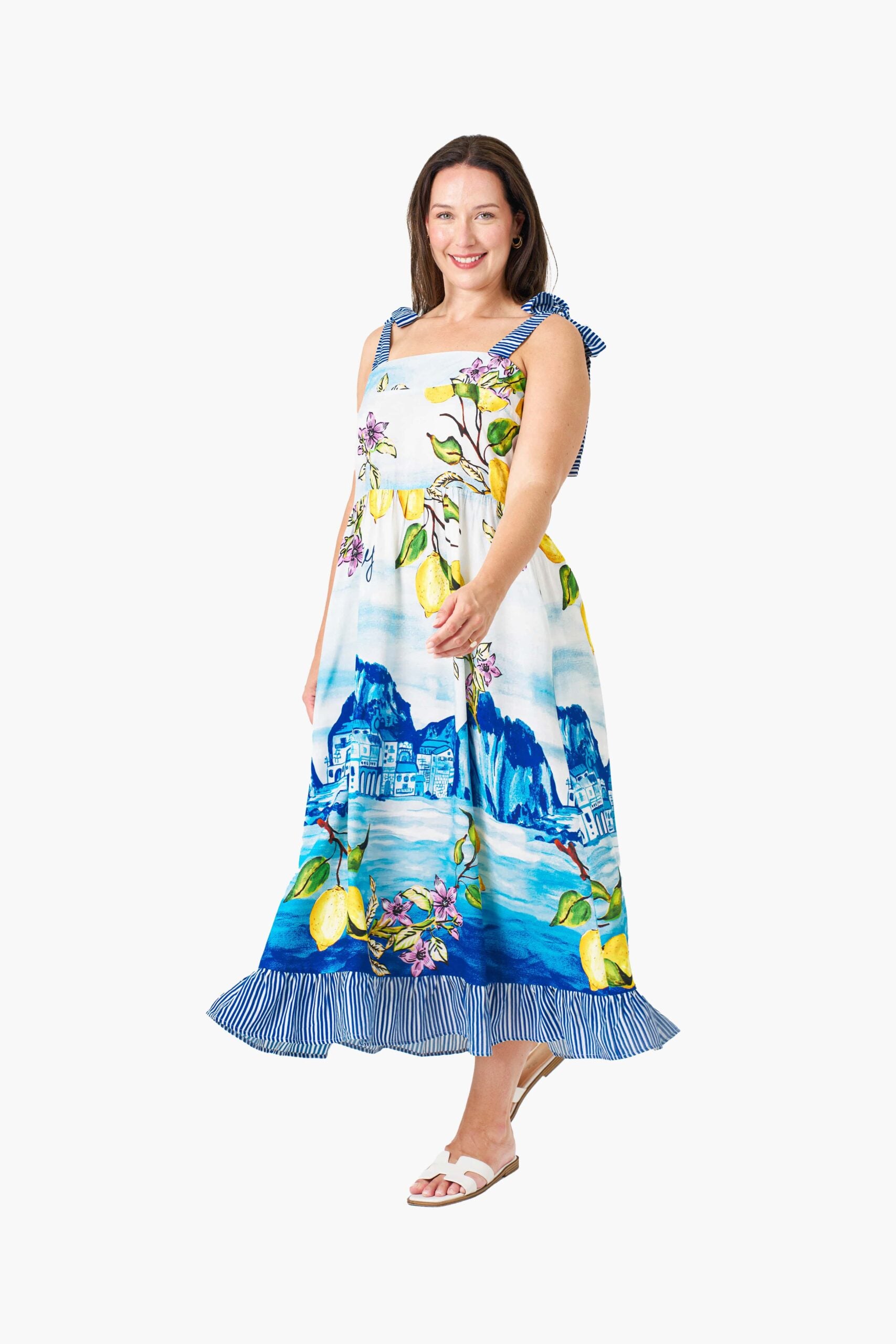 LEMON BREEZE STRAP DRESS