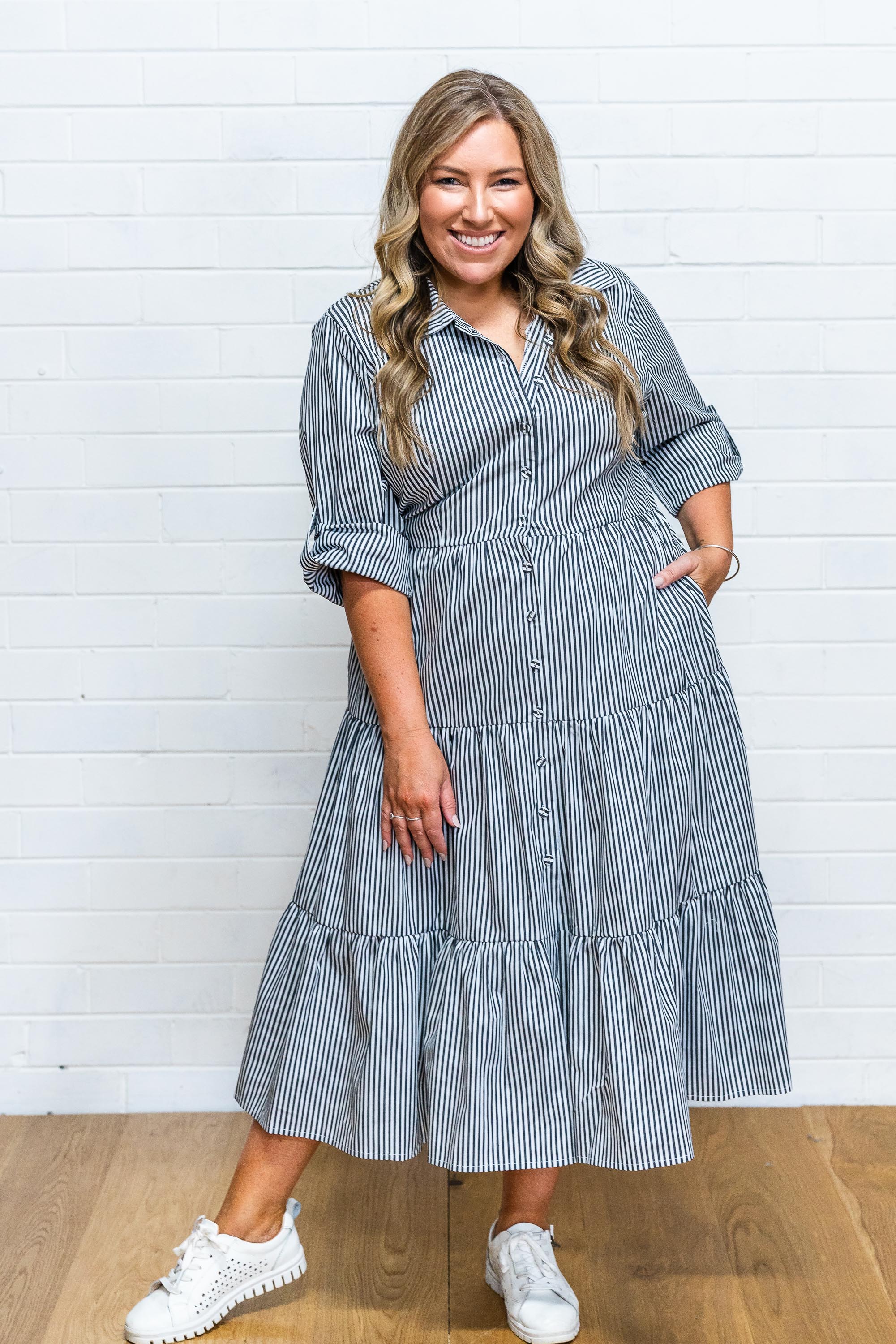 MOLLY STRIPE COTTON DRESS