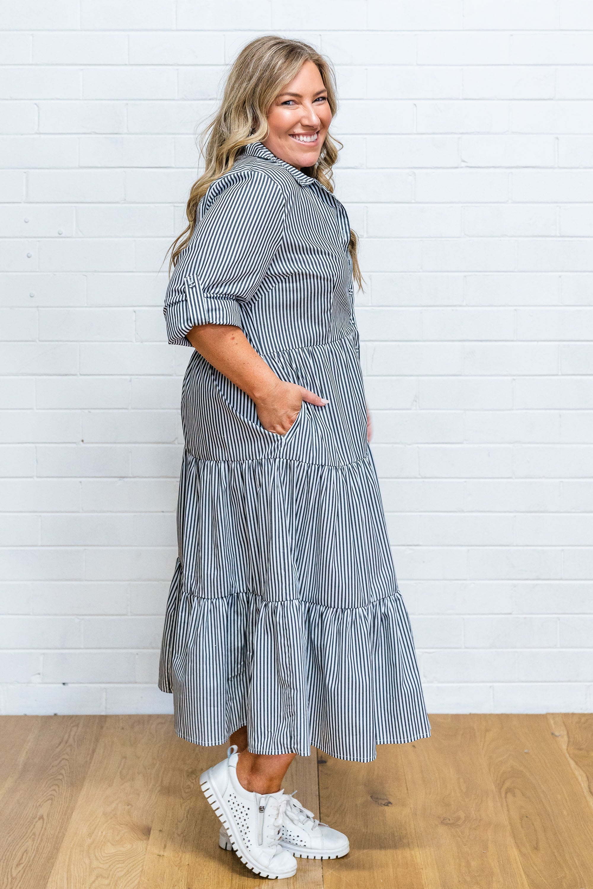 MOLLY STRIPE COTTON DRESS