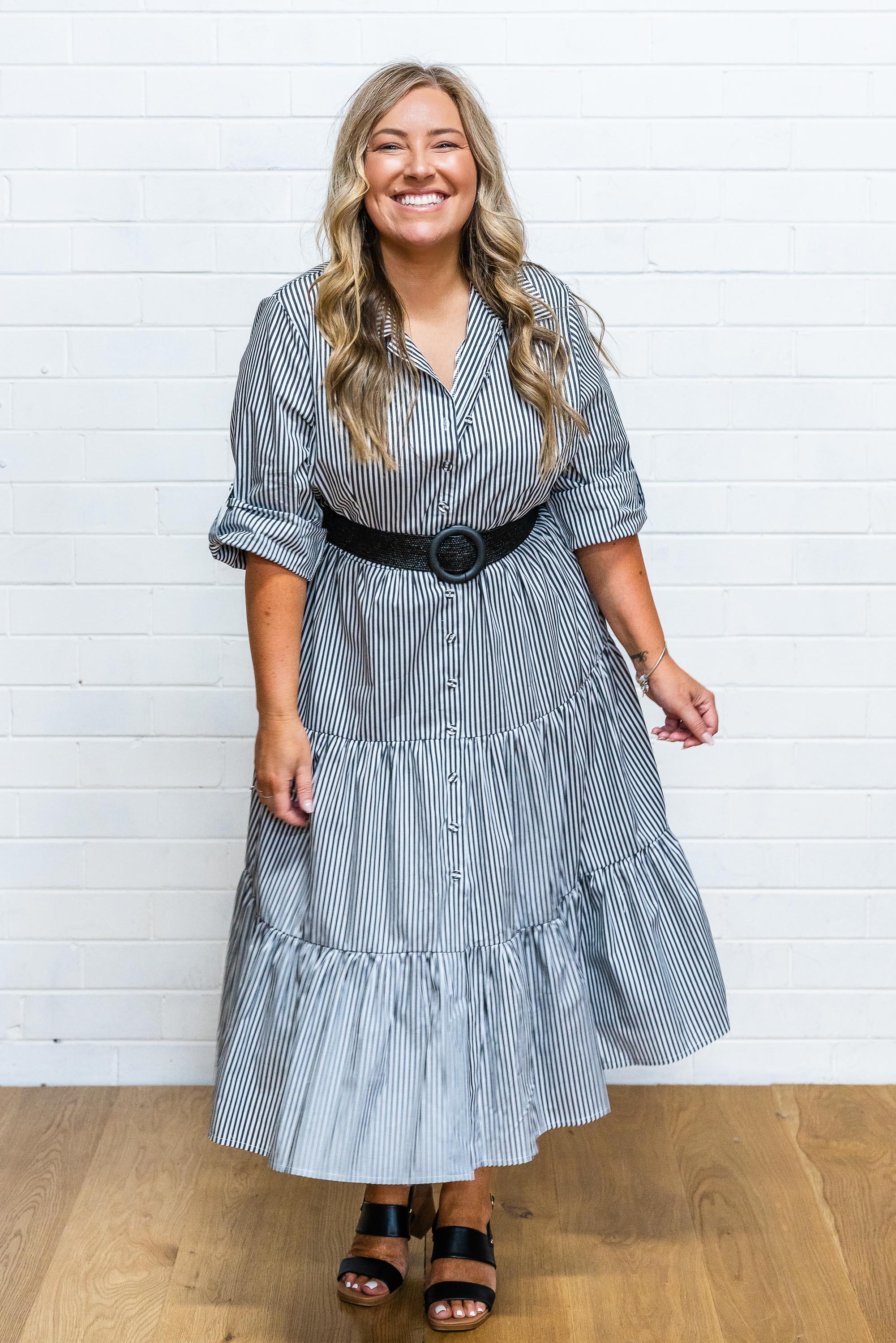 MOLLY STRIPE COTTON DRESS
