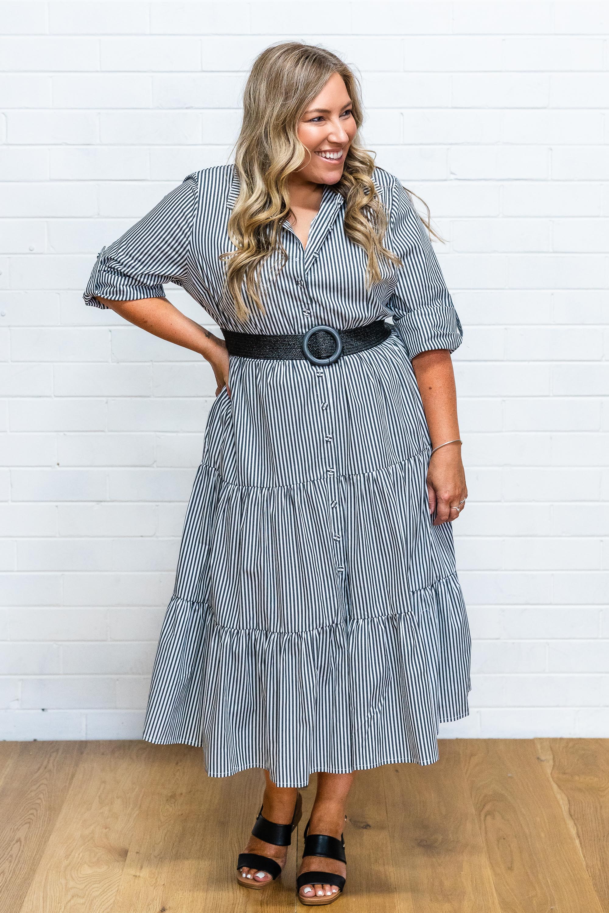 MOLLY STRIPE COTTON DRESS