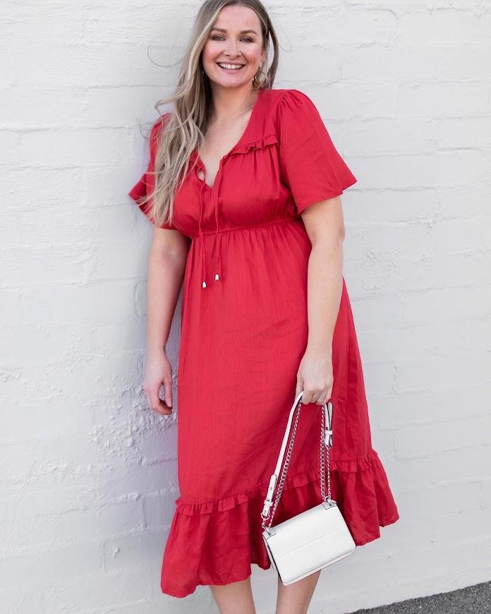 RUBY FRILLED DRESS