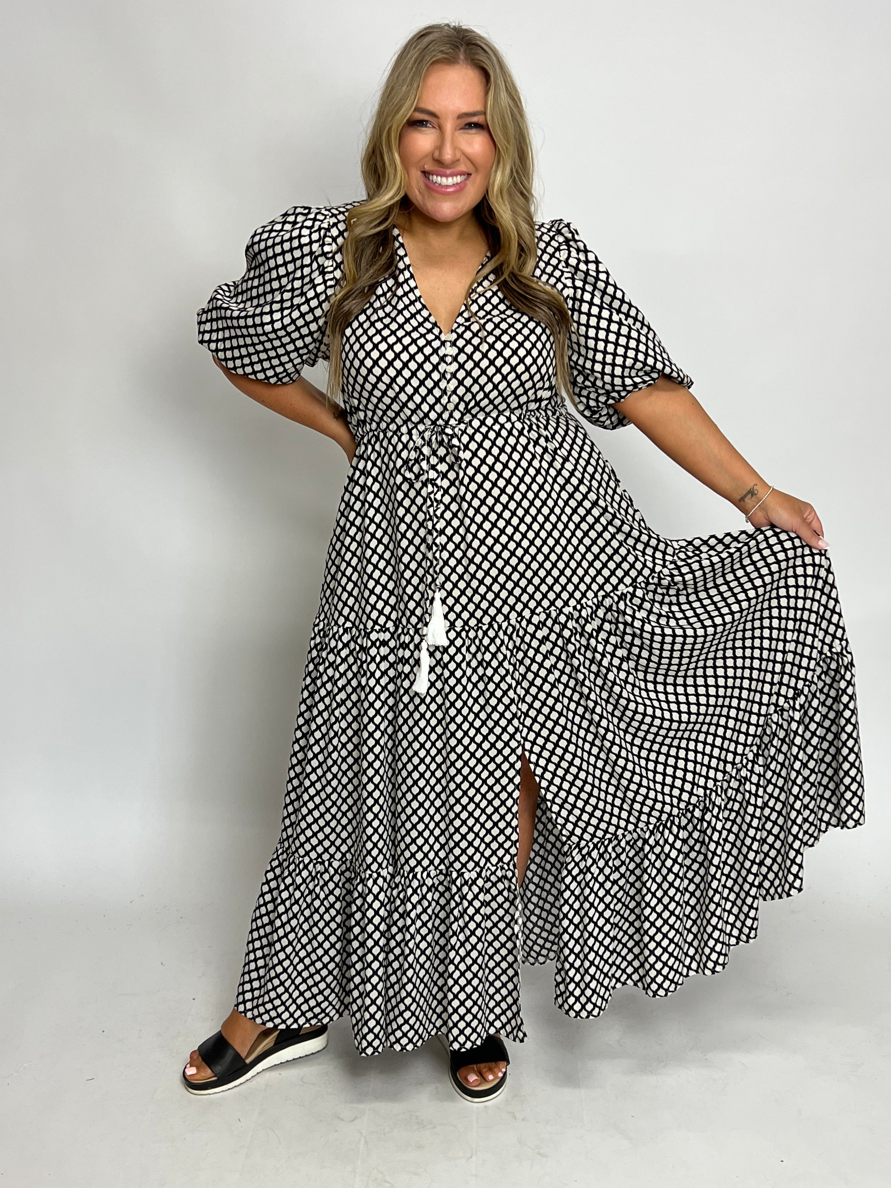 MONOCHROME MAXI DRESS