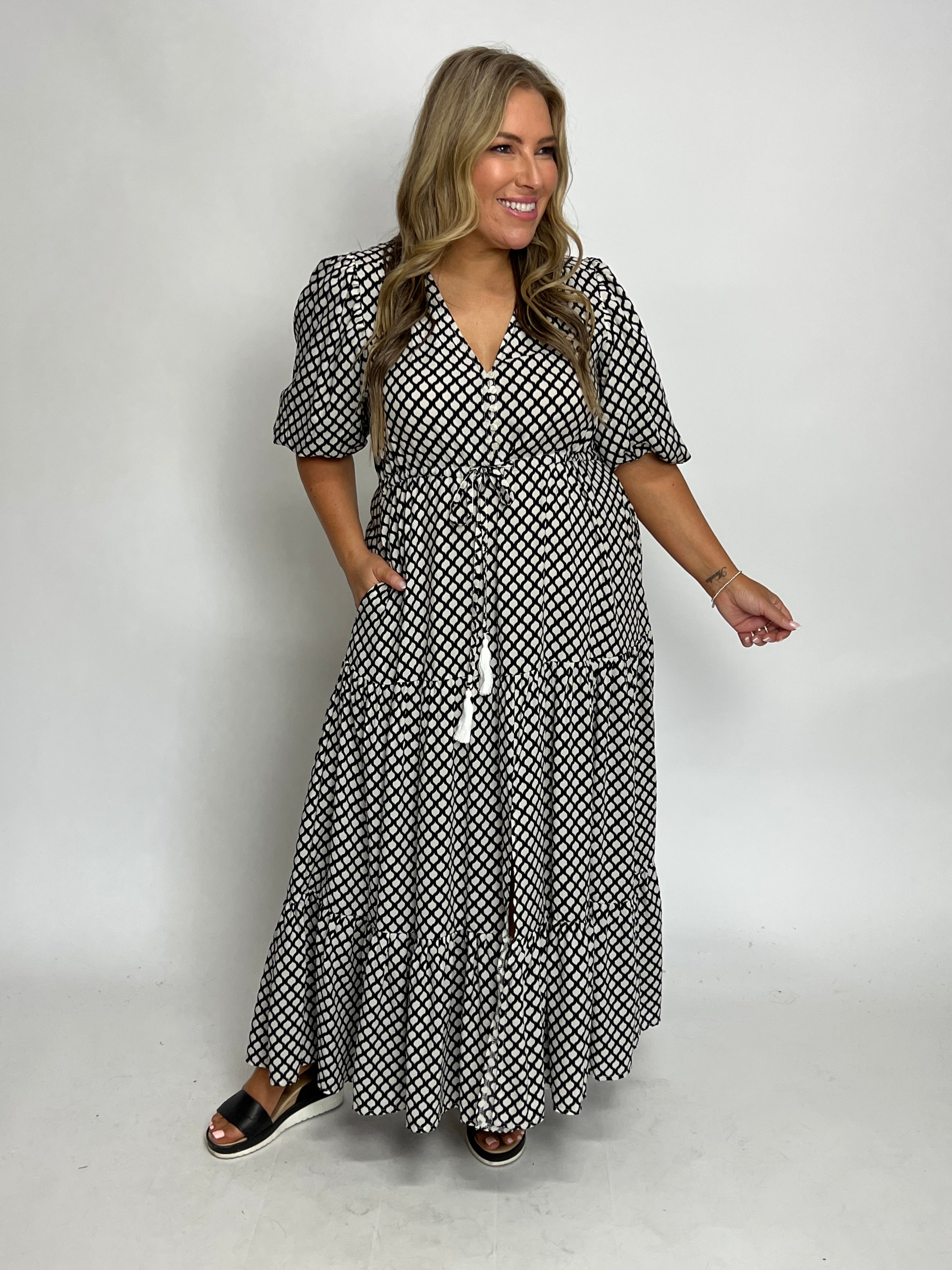 MONOCHROME MAXI DRESS