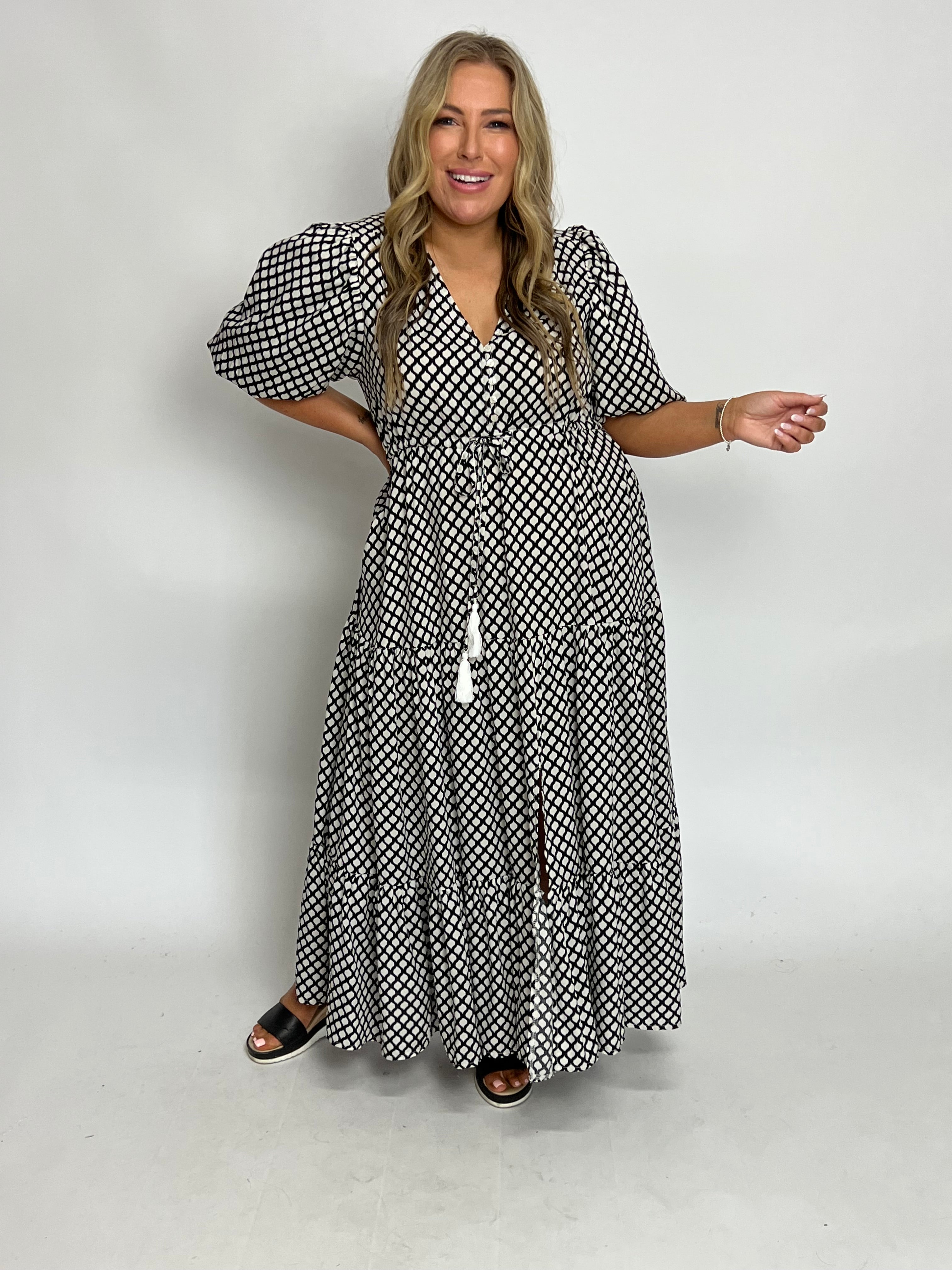 MONOCHROME MAXI DRESS