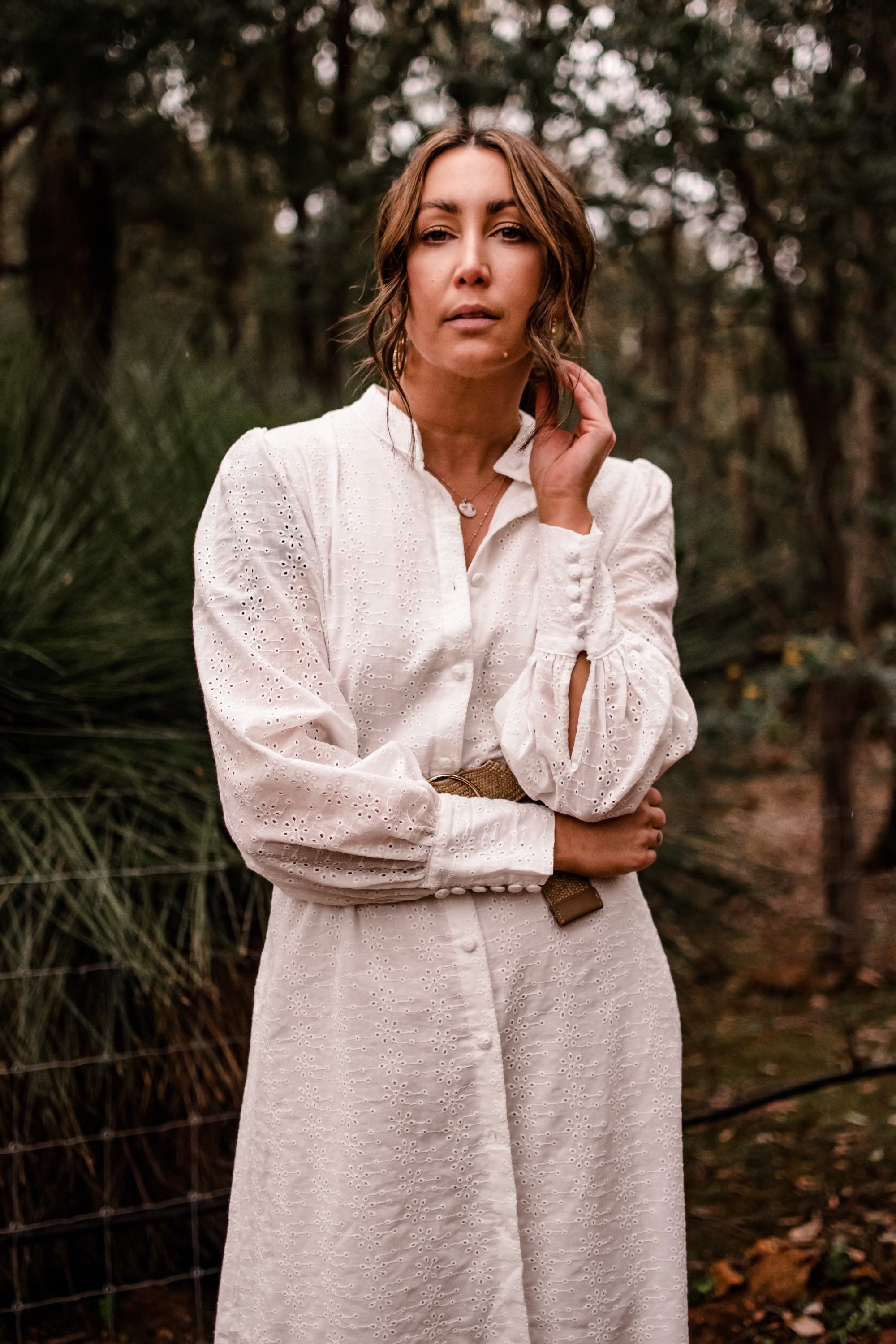 BRODERIE ANGLAISE SHIRT DRESS