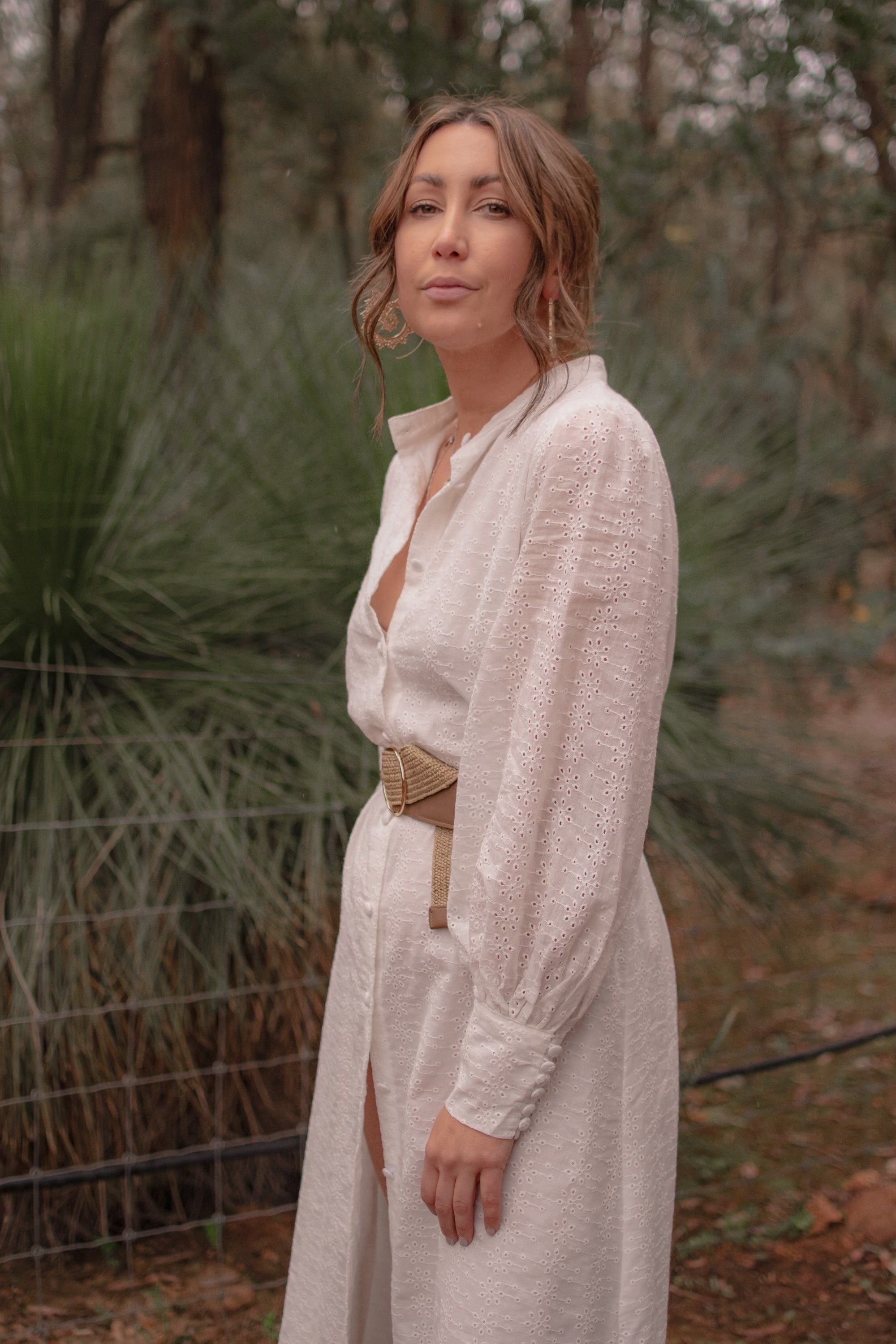 BRODERIE ANGLAISE SHIRT DRESS