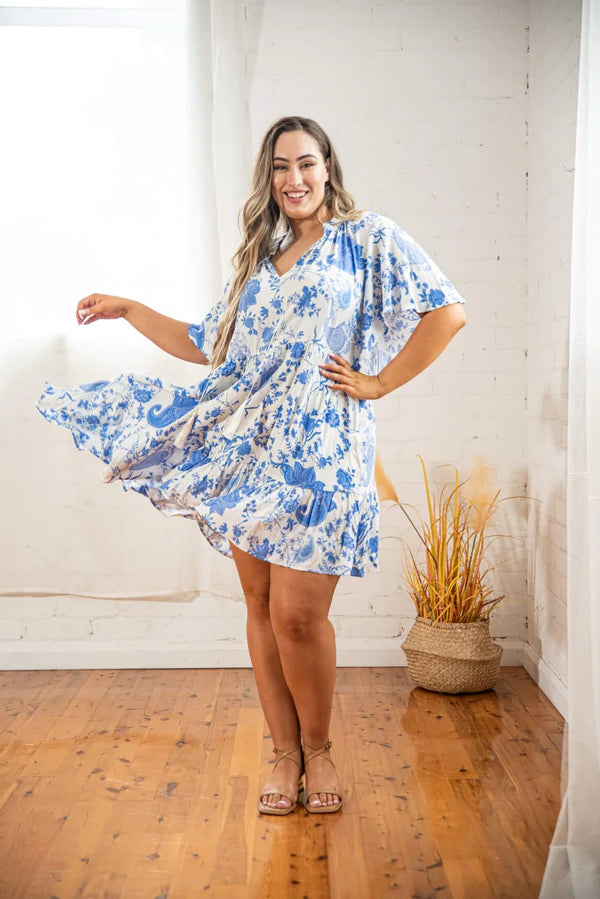 Jamie Short Sleeve Play Dress in Paisley