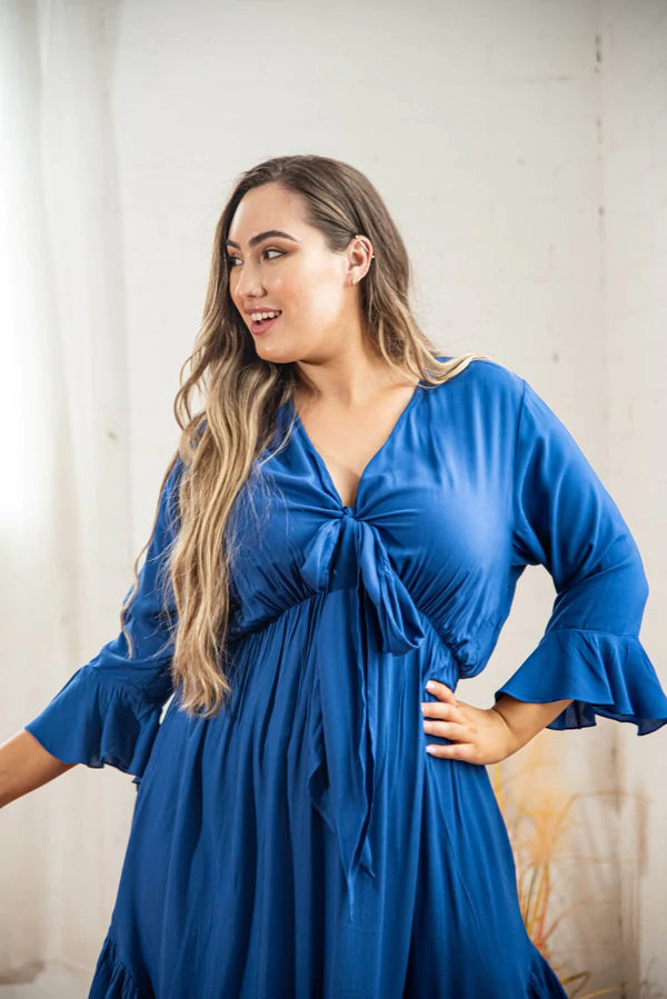Arielle Tie Front Midi Dress