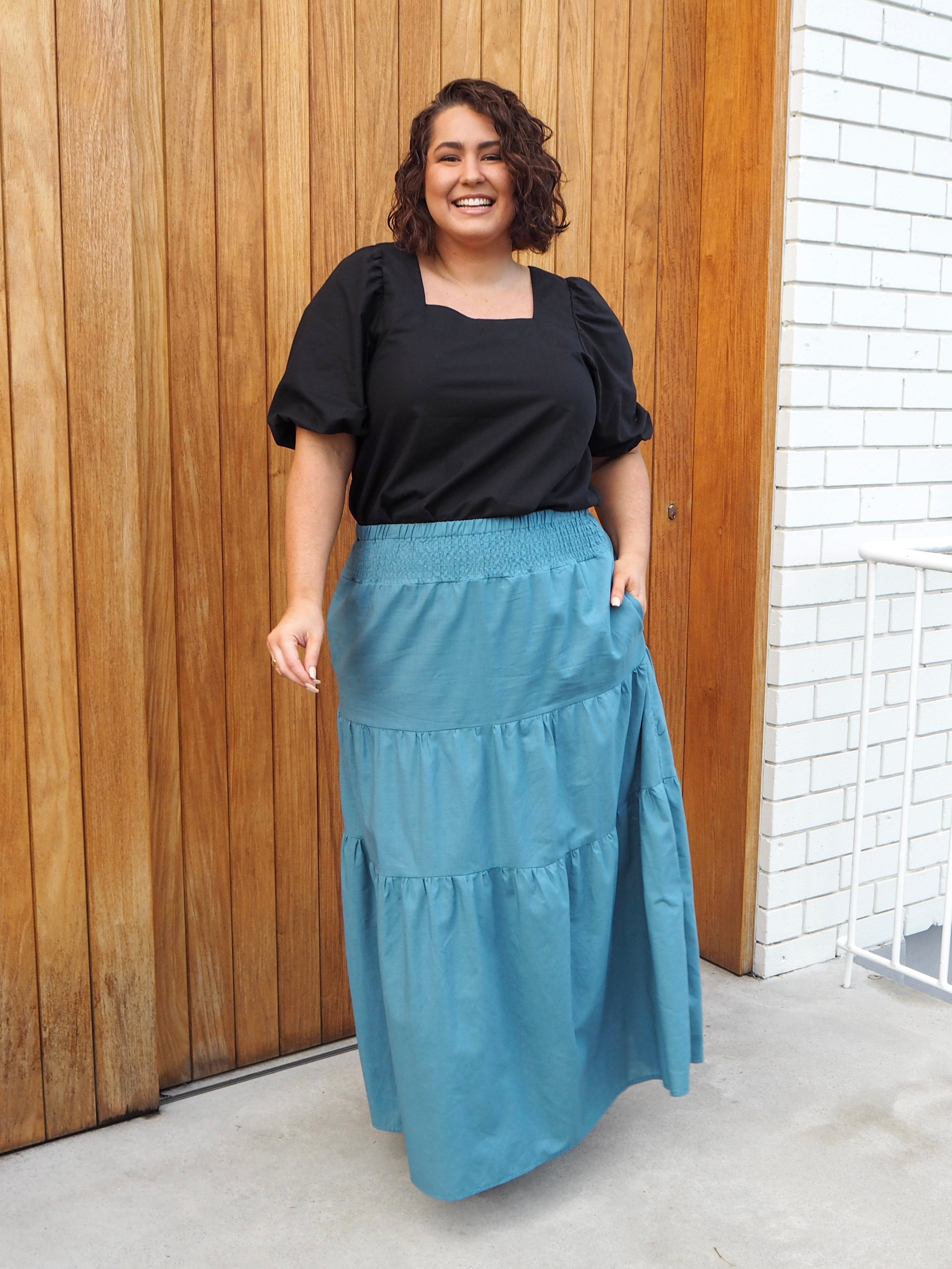 EADIE TIERED MAXI SKIRT
