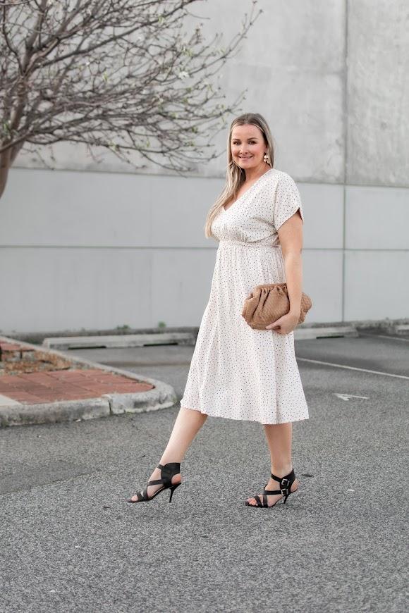 ALLY BAILEY SPOT MIDI DRESS