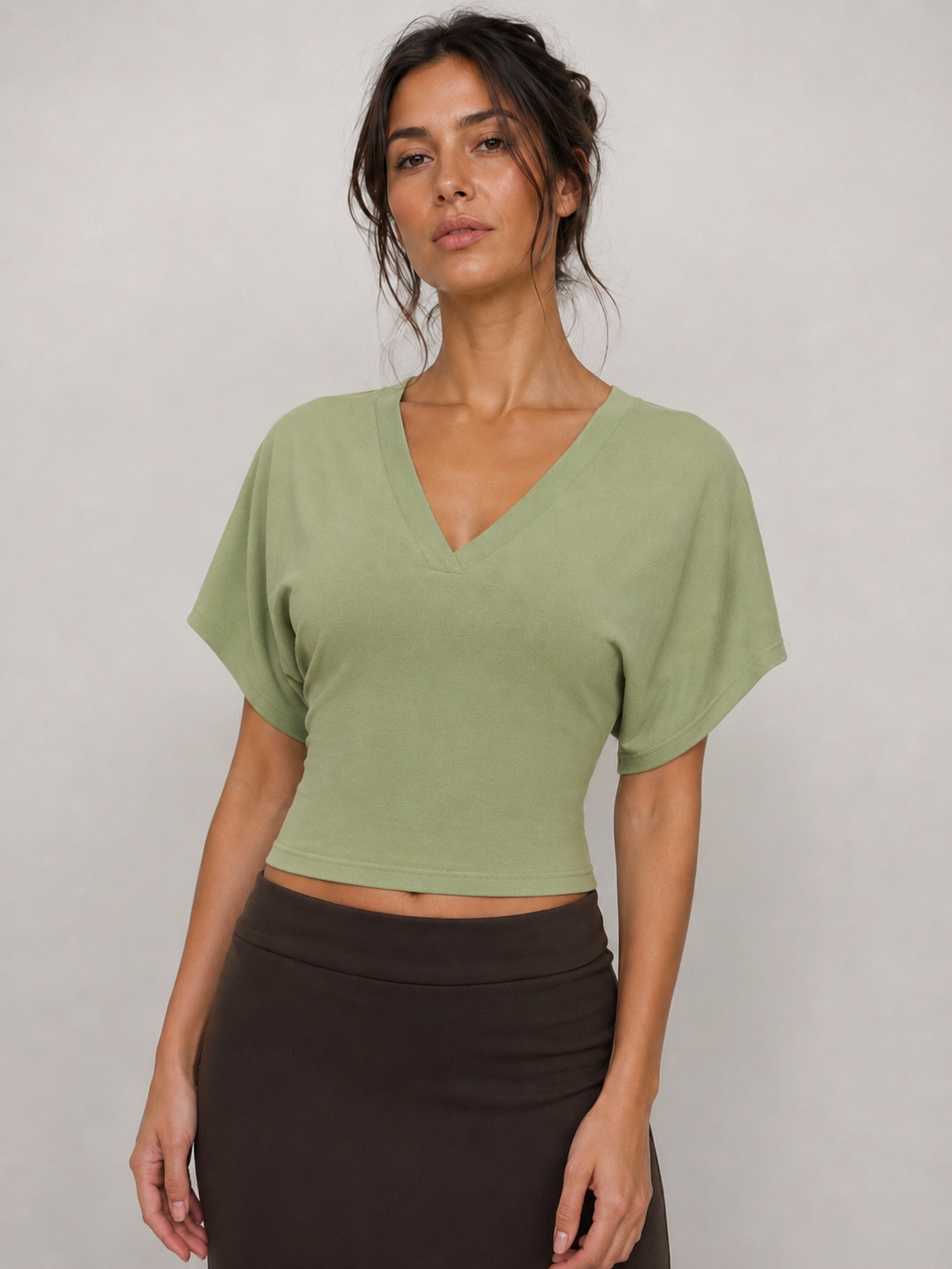 V-Neck Batwing Top