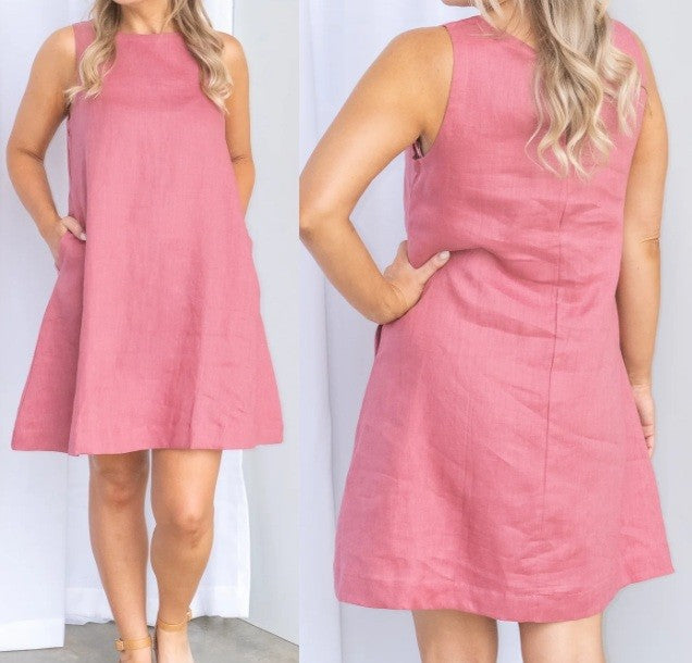 EASY LINEN SHIFT DRESS