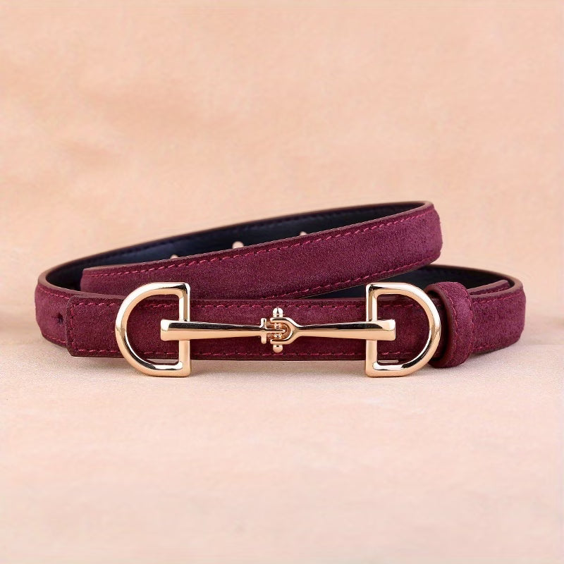 GG  VINTAGE BUCKLE SUEDE BELT