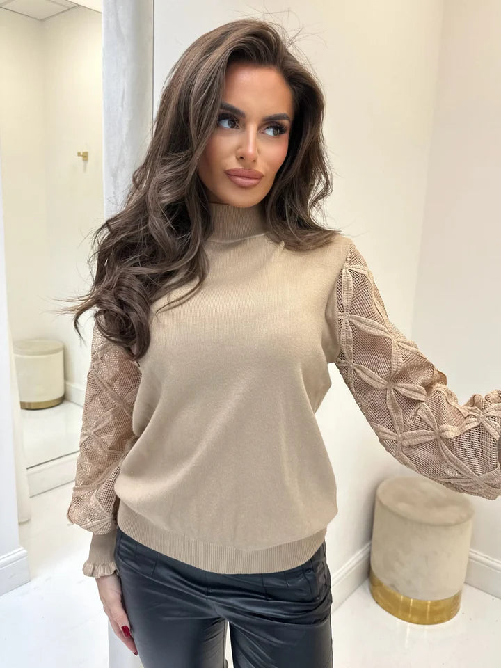 ZOE CONTRAST SLEEVE KNIT